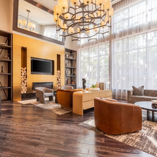 Kick back in modern comfort. Our lounge offers the perfect backdrop for coffee chats, cozy reads, or low key gatherings