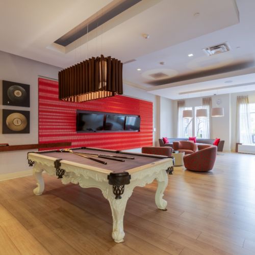 Clubroom pool table
