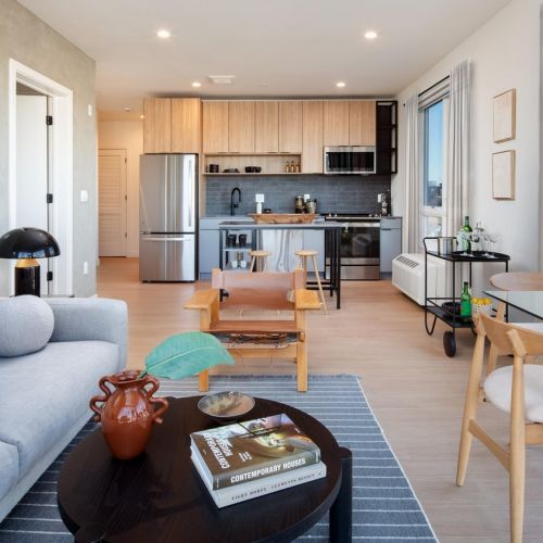 Kitchen and living room