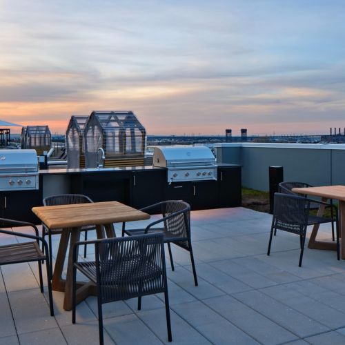 Rooftop grilling stations
