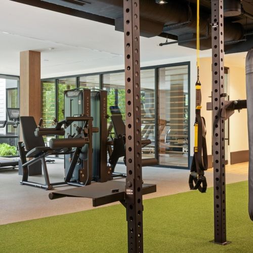 Fitness center boxing