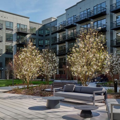 Courtyard with lounge seating