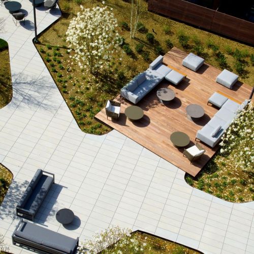 Courtyard bird's eye view