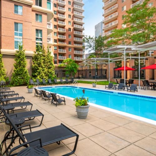 Lounge in the fresh air on our pool deck