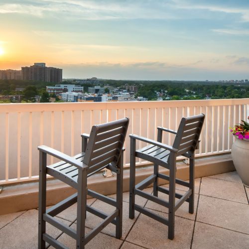 Take in iconic sunsets from the rooftop