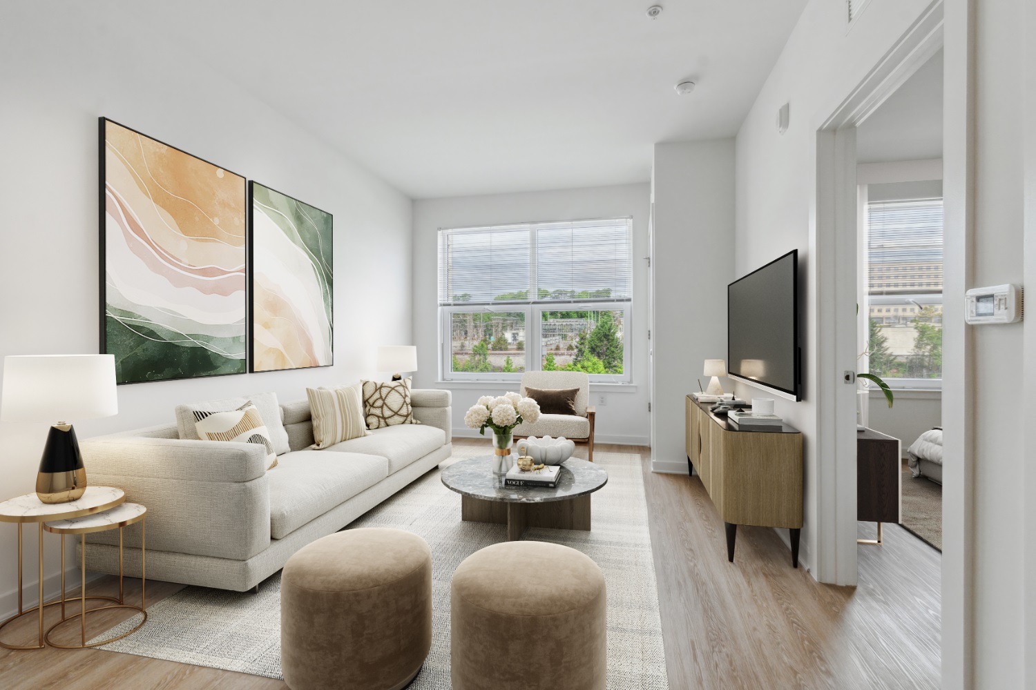 Margaux : Light-filled and airy, this space invites connection and calm.