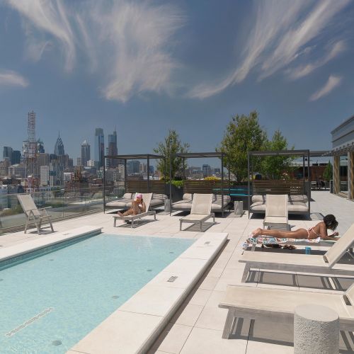 Rooftop Pool and Loungers
