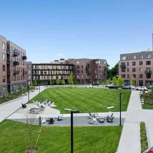 Another angle of the cozy courtyard, perfect for evening relaxation.