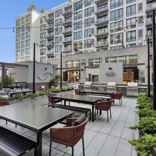 Outdoor dining and grills