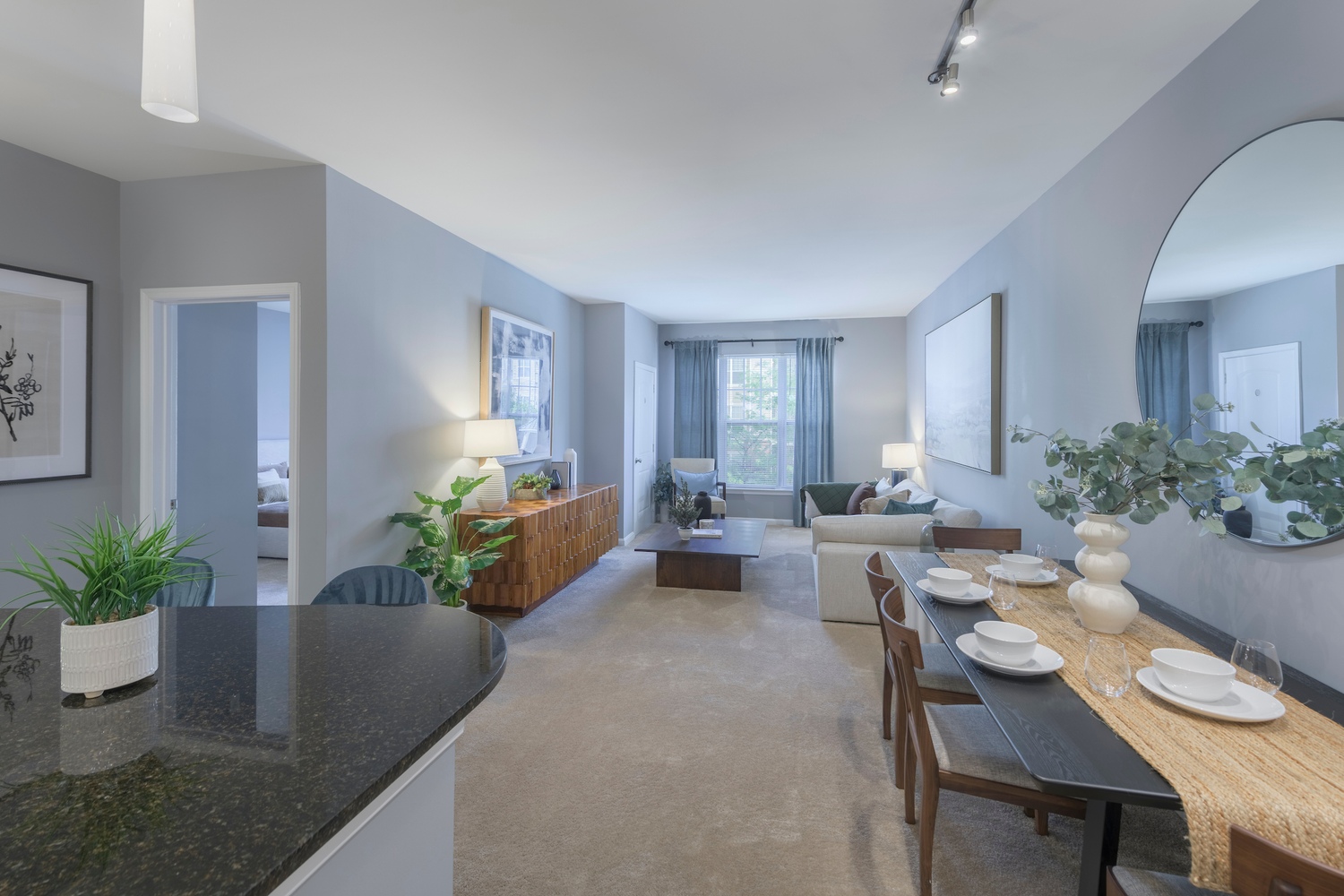 Photo of dining and livingroom