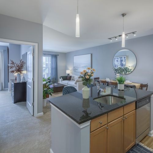 Photo of kitchen and livingroom