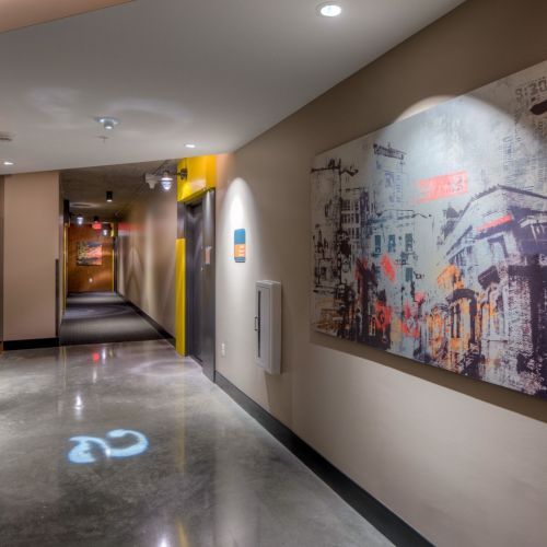 Photo of elevator hallway