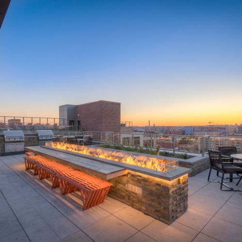 Photo of rooftop firepit