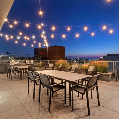 Photo of rooftop seating