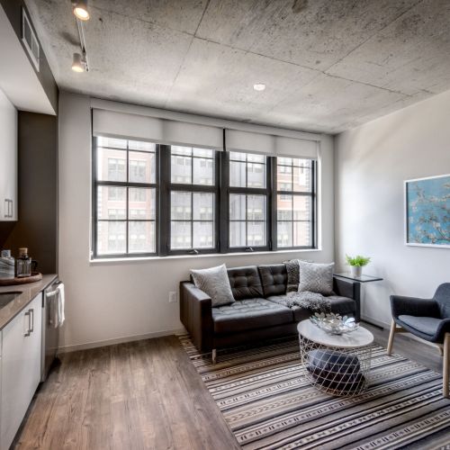 Photo of studio living room