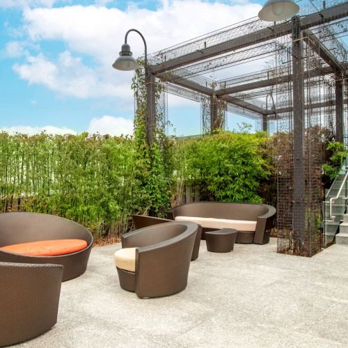 Photo of pool deck lounge