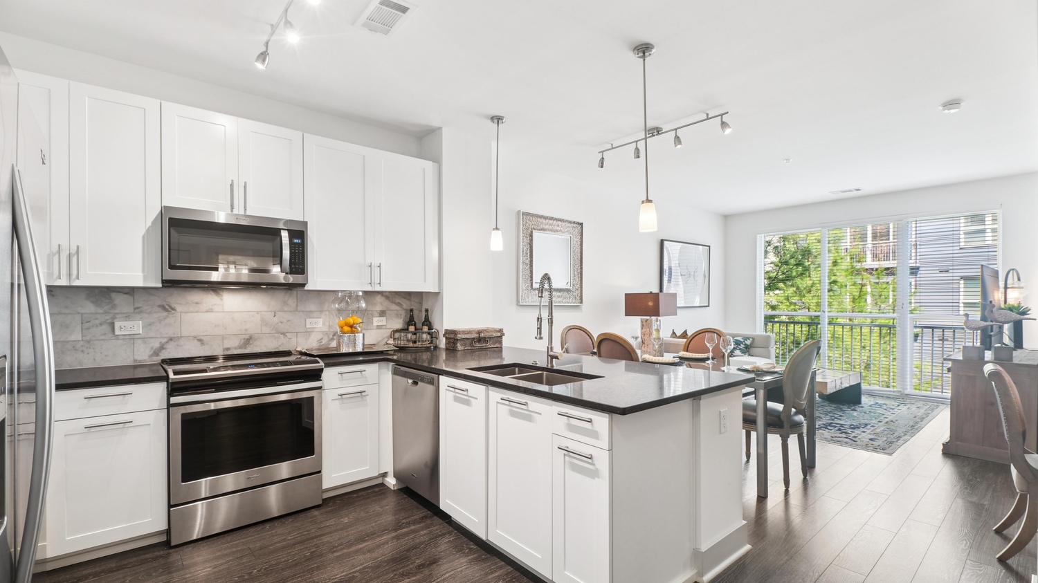 Kitchen and living room