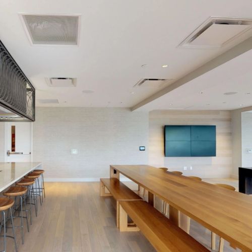 Community kitchen and dining room