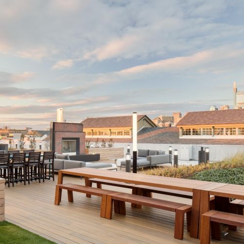 Rooftop dining with Philadelphia views