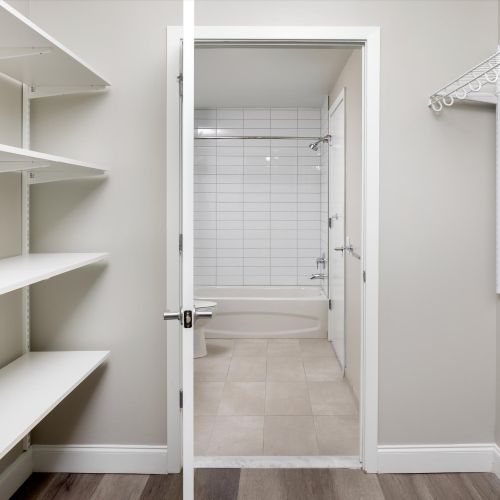Spacious walk-in closet