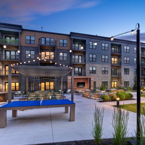 Outdoor TV lounge and grills