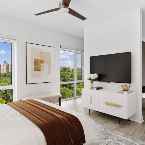 Penthouse Bedroom with Walk-In Closet