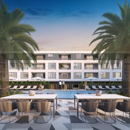 resort-style terrace 