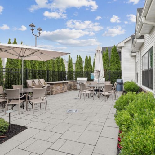 Stylish courtyard seating