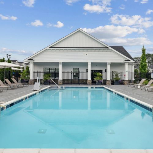Pool and clubhouse view