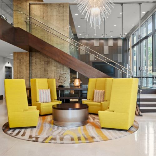 Photo of lobby seating 