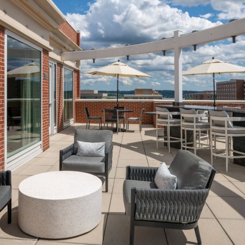 Photo of rooftop lounge