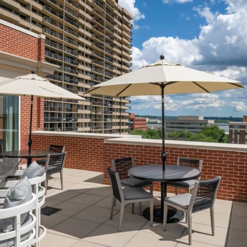 Photo of rooftop lounge