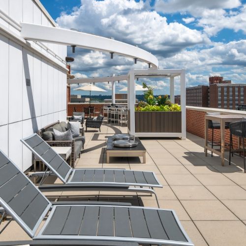 Photo of rooftop seating