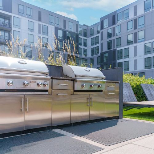 Rooftop outdoor grills