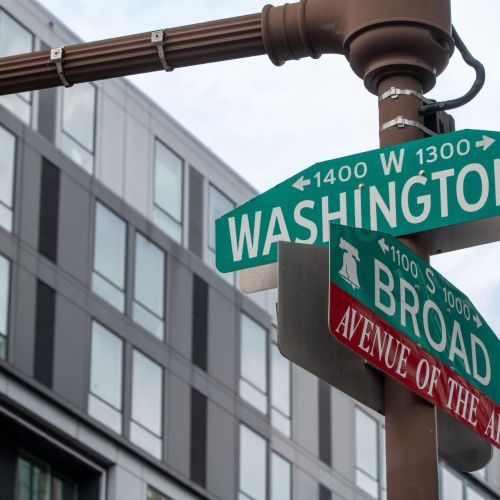 Broad St and Washington St in Philadelphia