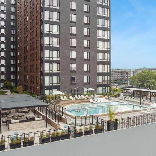 Rooftop pool and dining