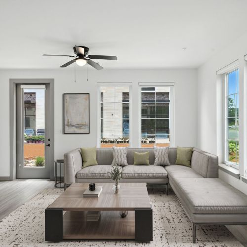 Wood-style flooring large living rooms