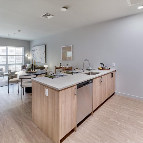 Kitchen with Oak Shaker Cabinets