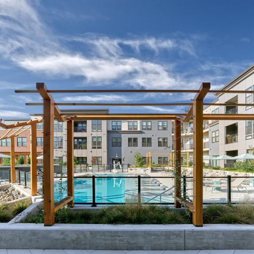 View of pool and courtyard 