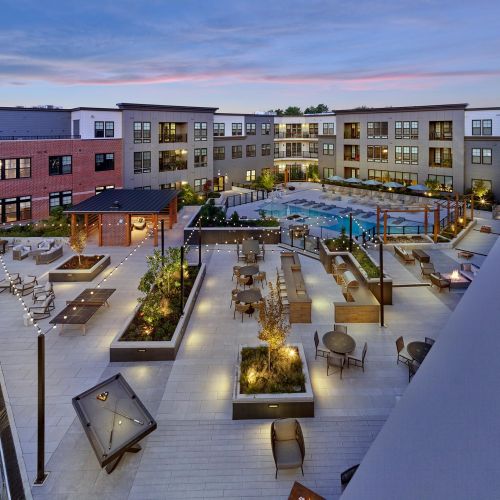 View of pool and courtyard 