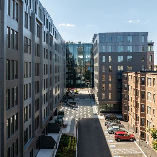 Side Building Drone View