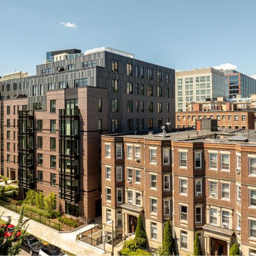 Side Building Drone View