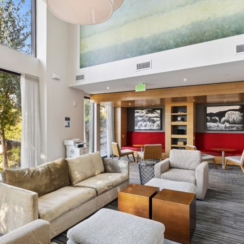 Eleanor Apartments in Seattle lounge workspace interior