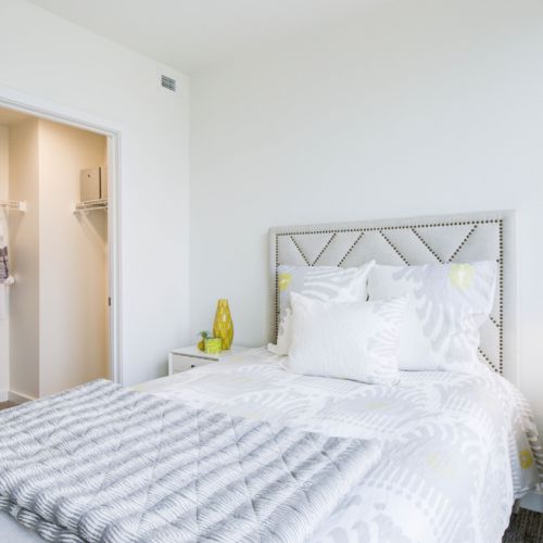 Bright bedroom space at Eleanor in Seattle