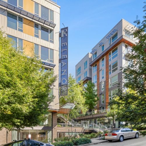 Seattle apartment community building exterior at Eleanor