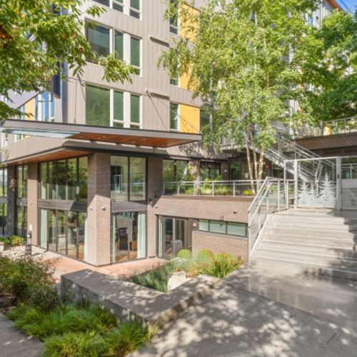 Modern multi-story apartment building at Eleanor in Seattle