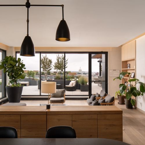 Photo of rooftop lounge