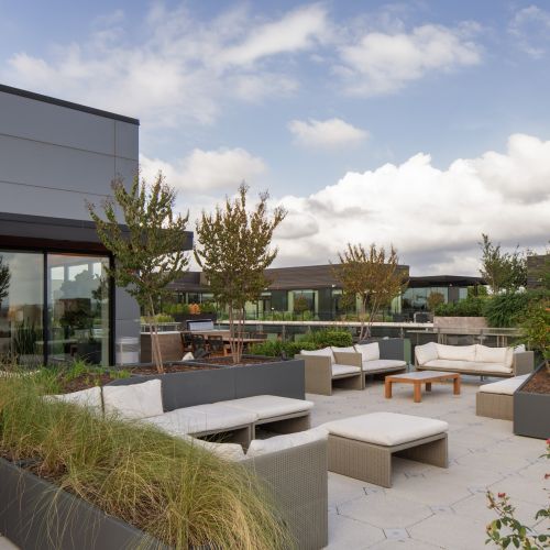 Photo of rooftop seating