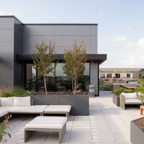 Photo of rooftop seating