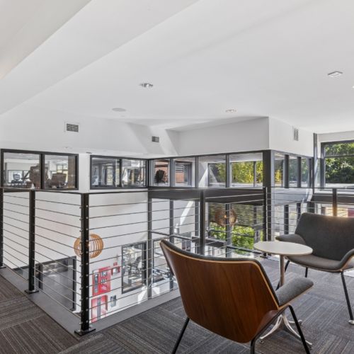 Community lobby space at Smith & Burns in Seattle